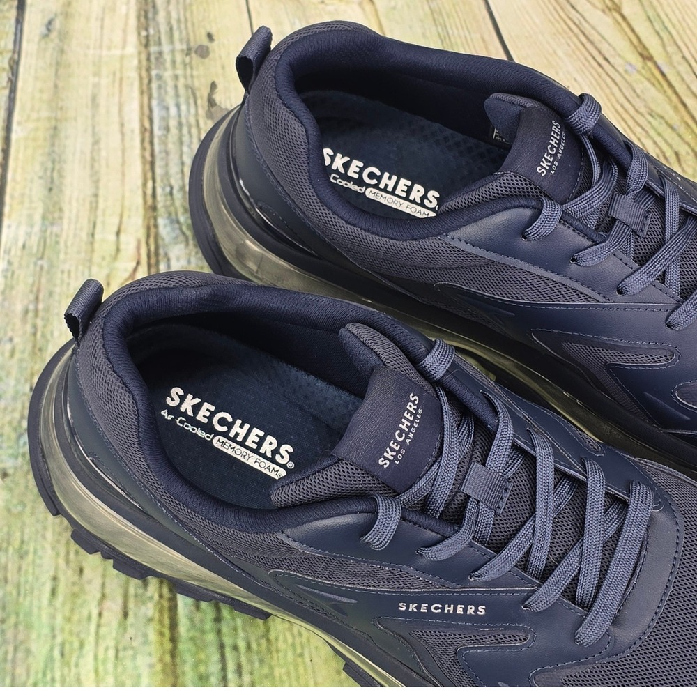 Skechers Street Uno Chaos Sneakers Mens 15 Navy Blue Memory Foam Chunky 183290 - Picture 7 of 9